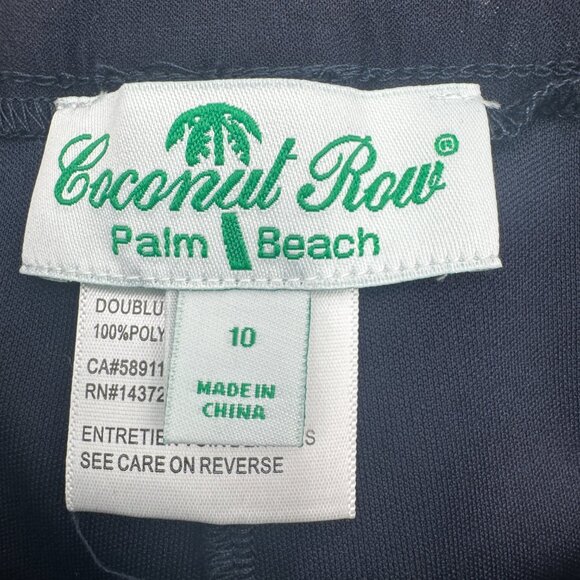 Coconut Row Palm Beach Women's Pull On Navy Skort with Pockets Size 10 - Picture 5 of 7